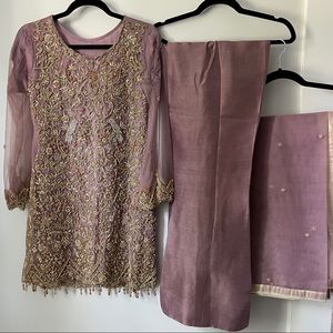 Purple Formal Pakistani Salwar Kameez